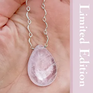Sterling Silver & Rose Quartz Necklace