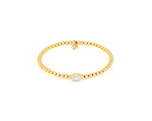 Stirata Gold Oval Diamond Bracelet