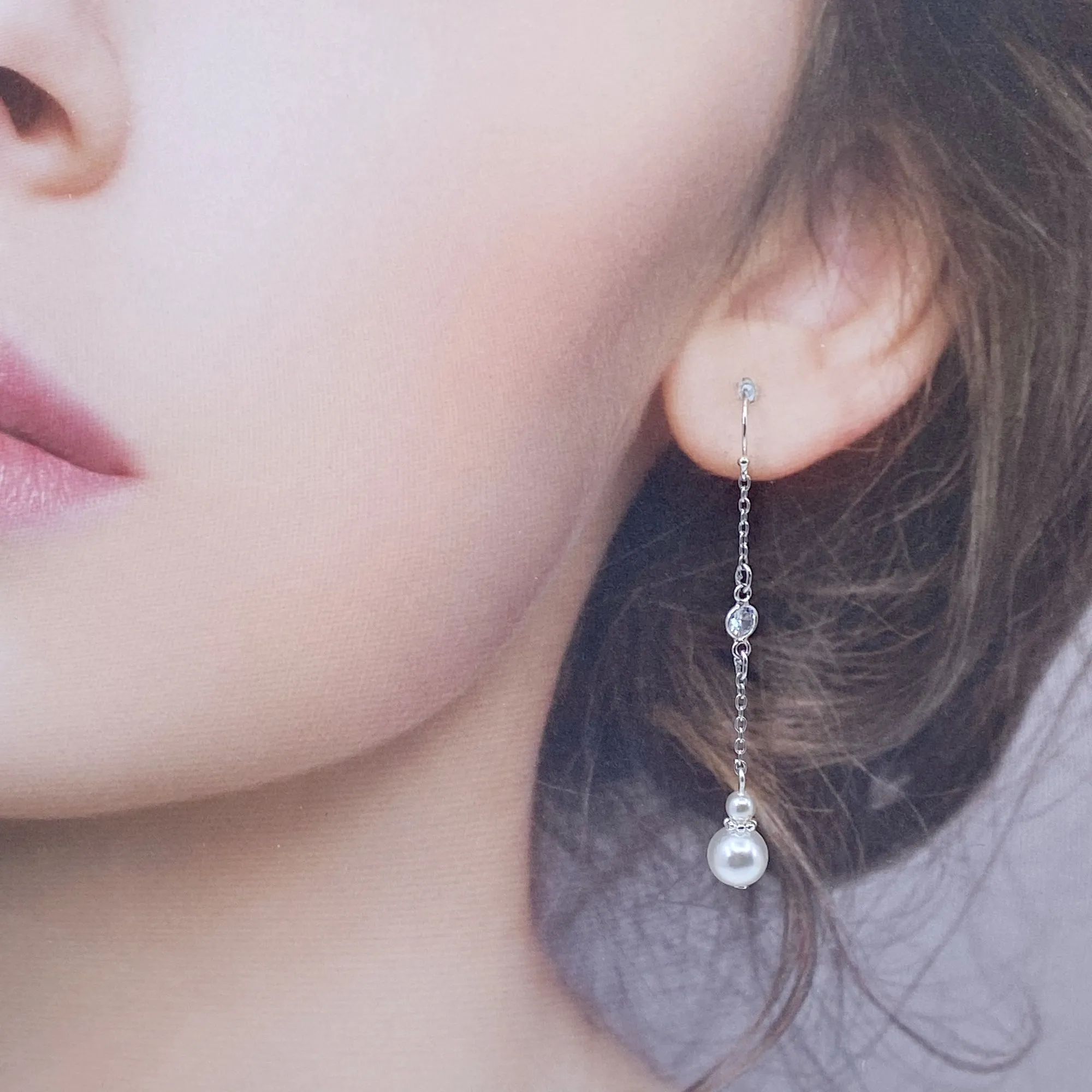 The Nine Blue Agate and Pearl Long Necklace