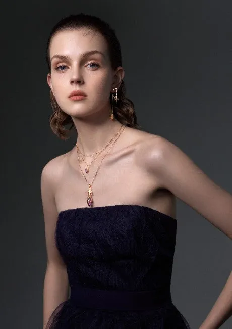 THIALH - DATURA • ASTRA - Amethyst and 18K Yellow Gold Necklace