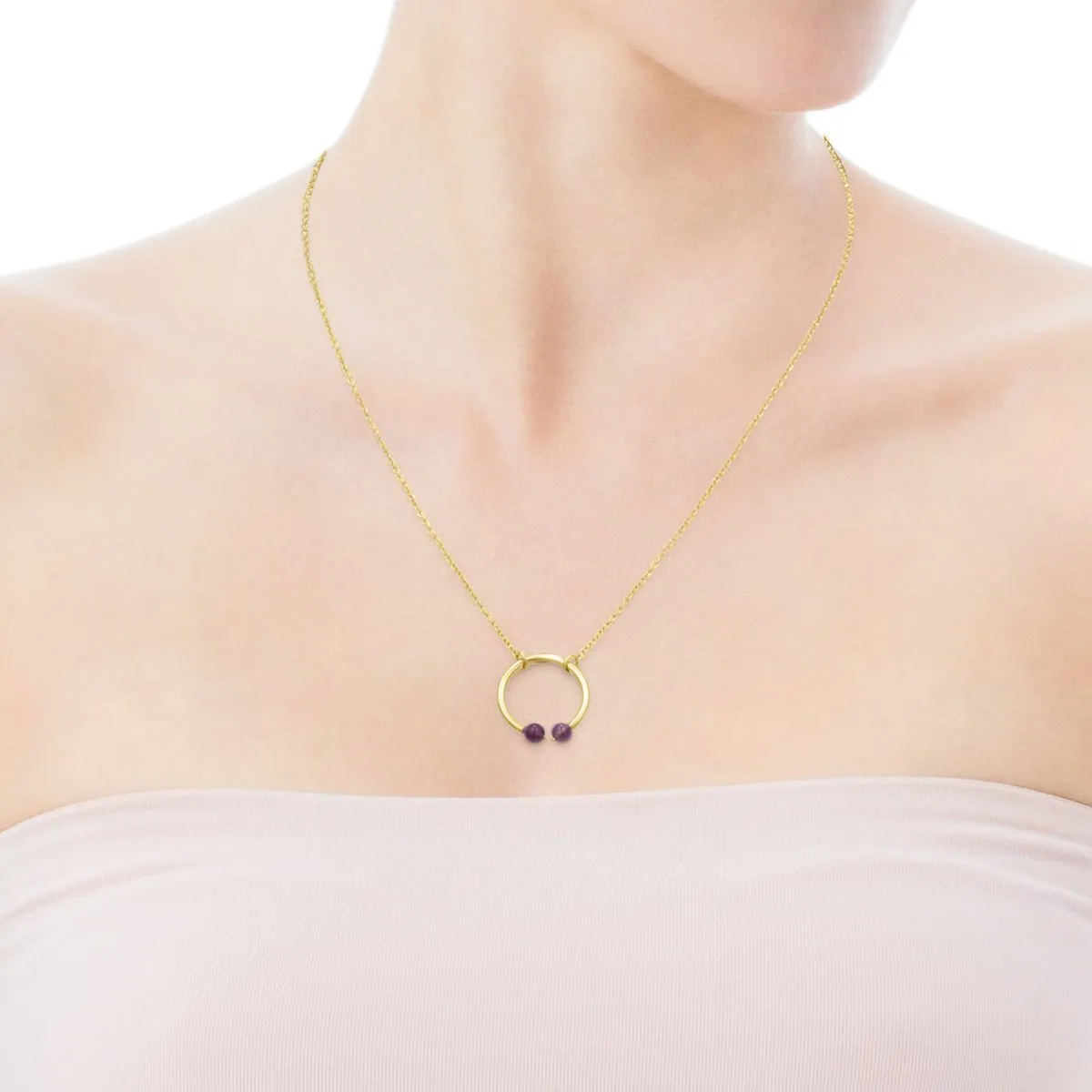Tous Batala Necklace in Gold Vermeil with Amethyst 918542590