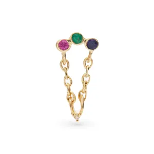 Trio Cluster Chain with Mixed Stones