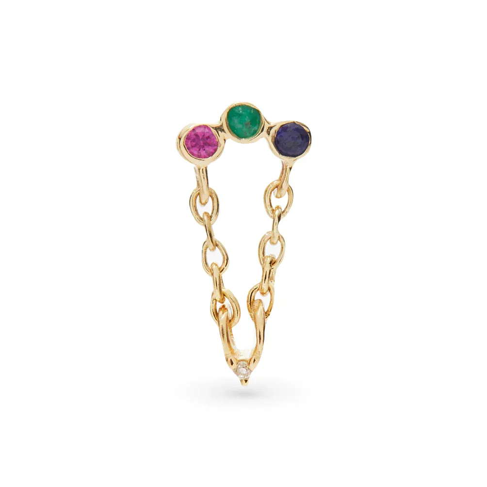 Trio Cluster Chain with Mixed Stones