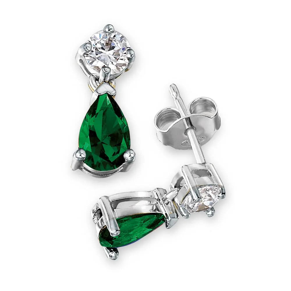 Tru-Emerald Teardrop Earrings
