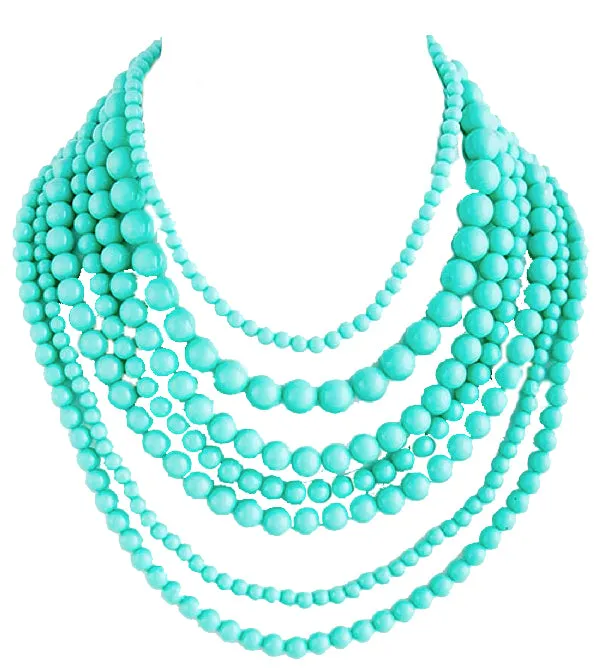 Turquoise Layered Bead Necklace