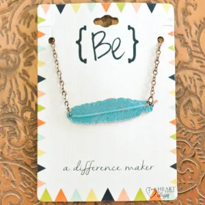 Turquoise Leaf Necklace