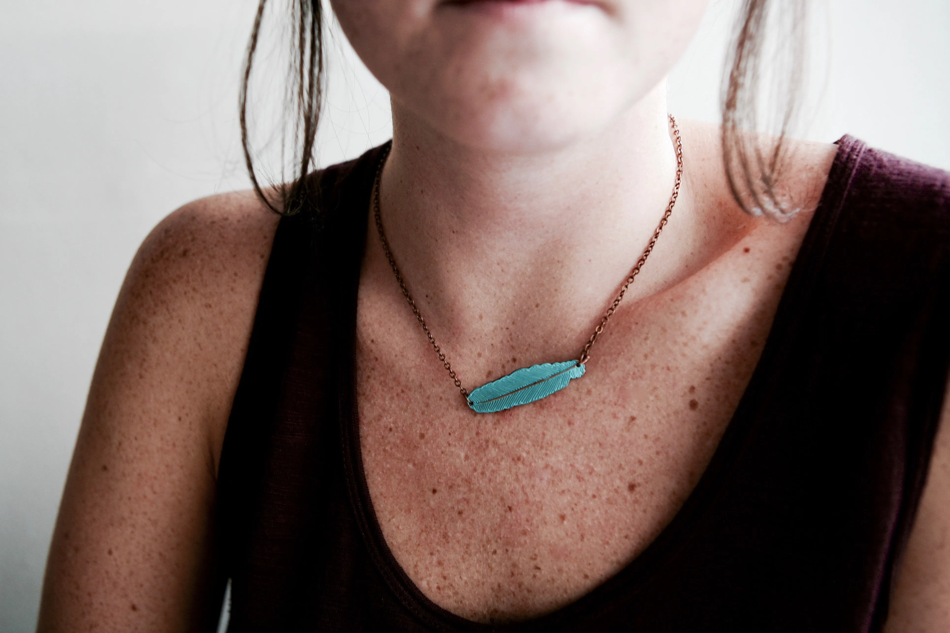 Turquoise Leaf Necklace