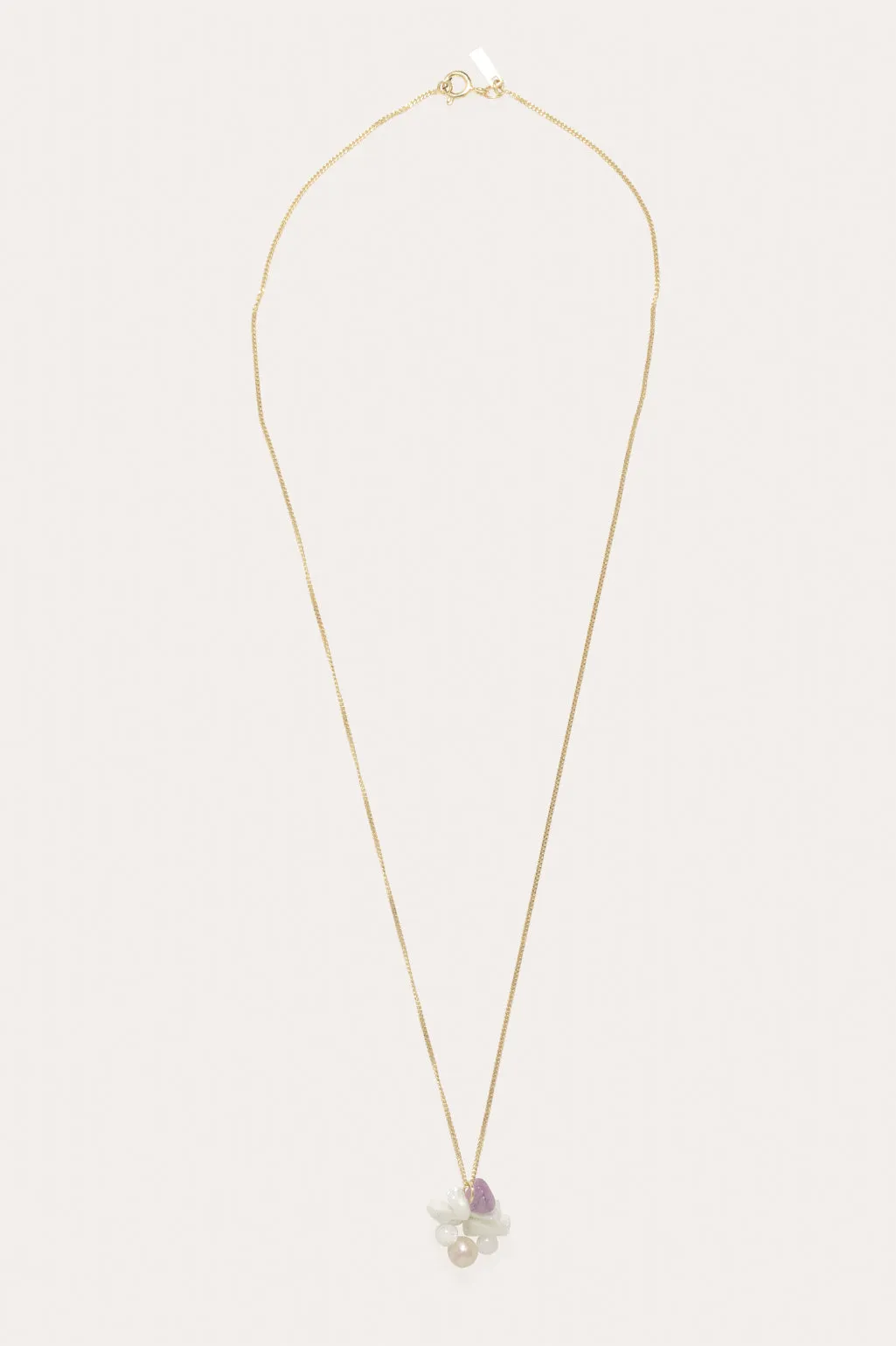 Unnecessary Drama? - Pearl, Mother of Pearl and Amethyst Bead Gold Vermeil Pendant