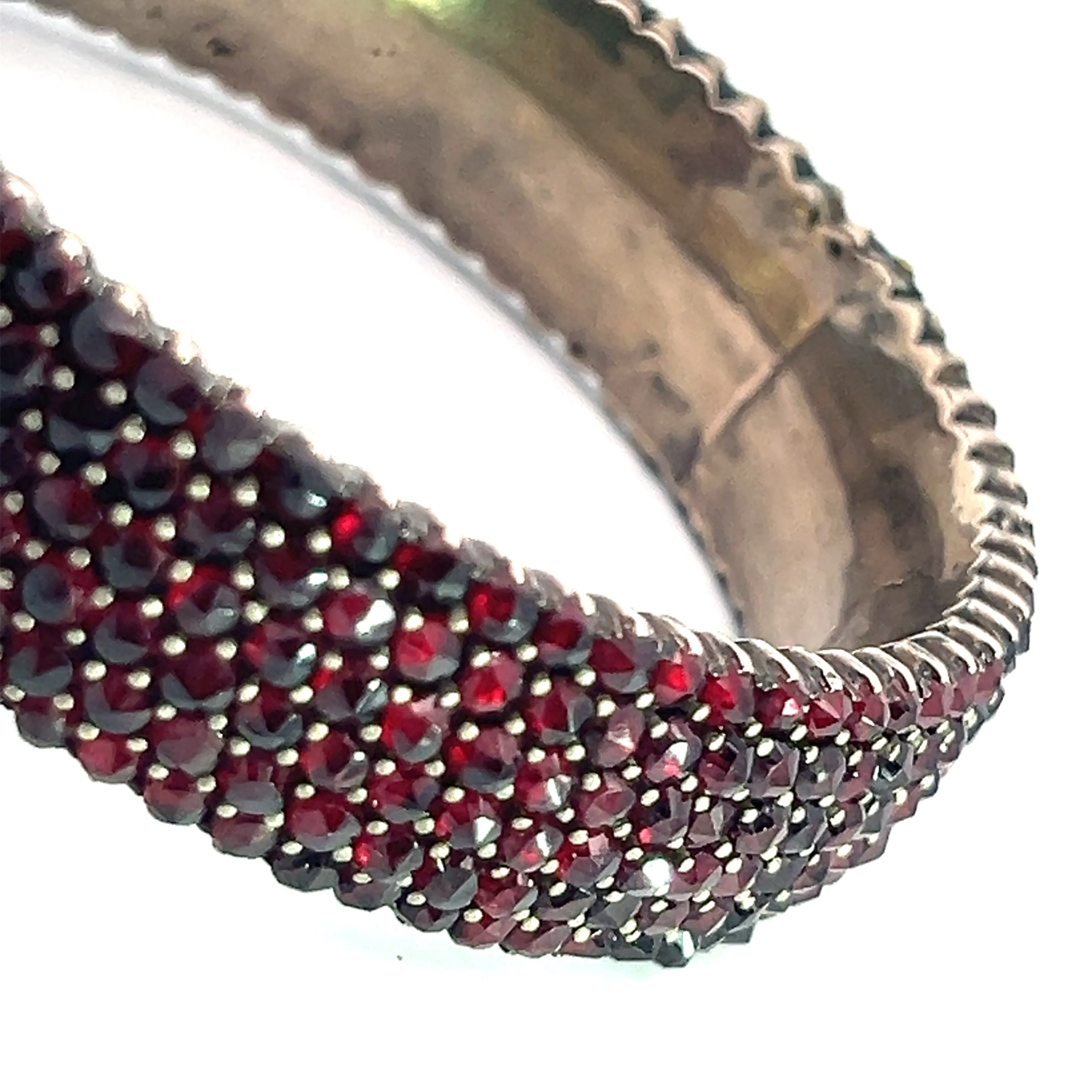Victorian Vermeil Garnet Bangle Bracelet