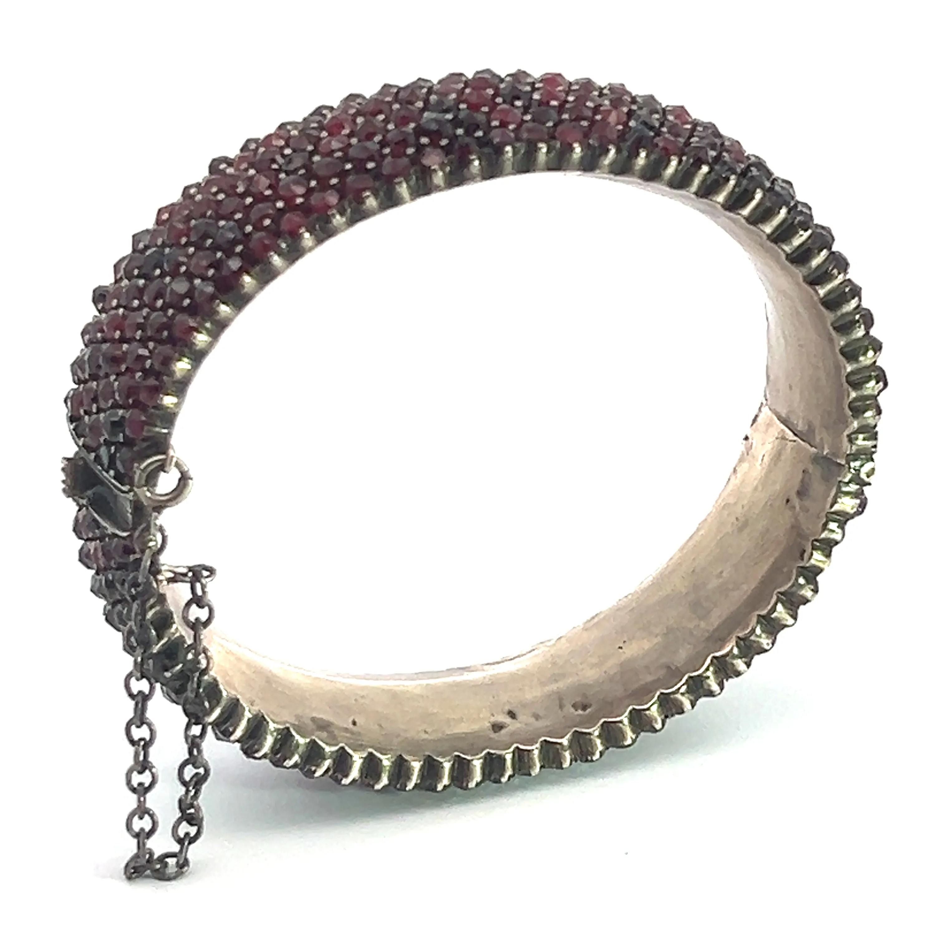 Victorian Vermeil Garnet Bangle Bracelet