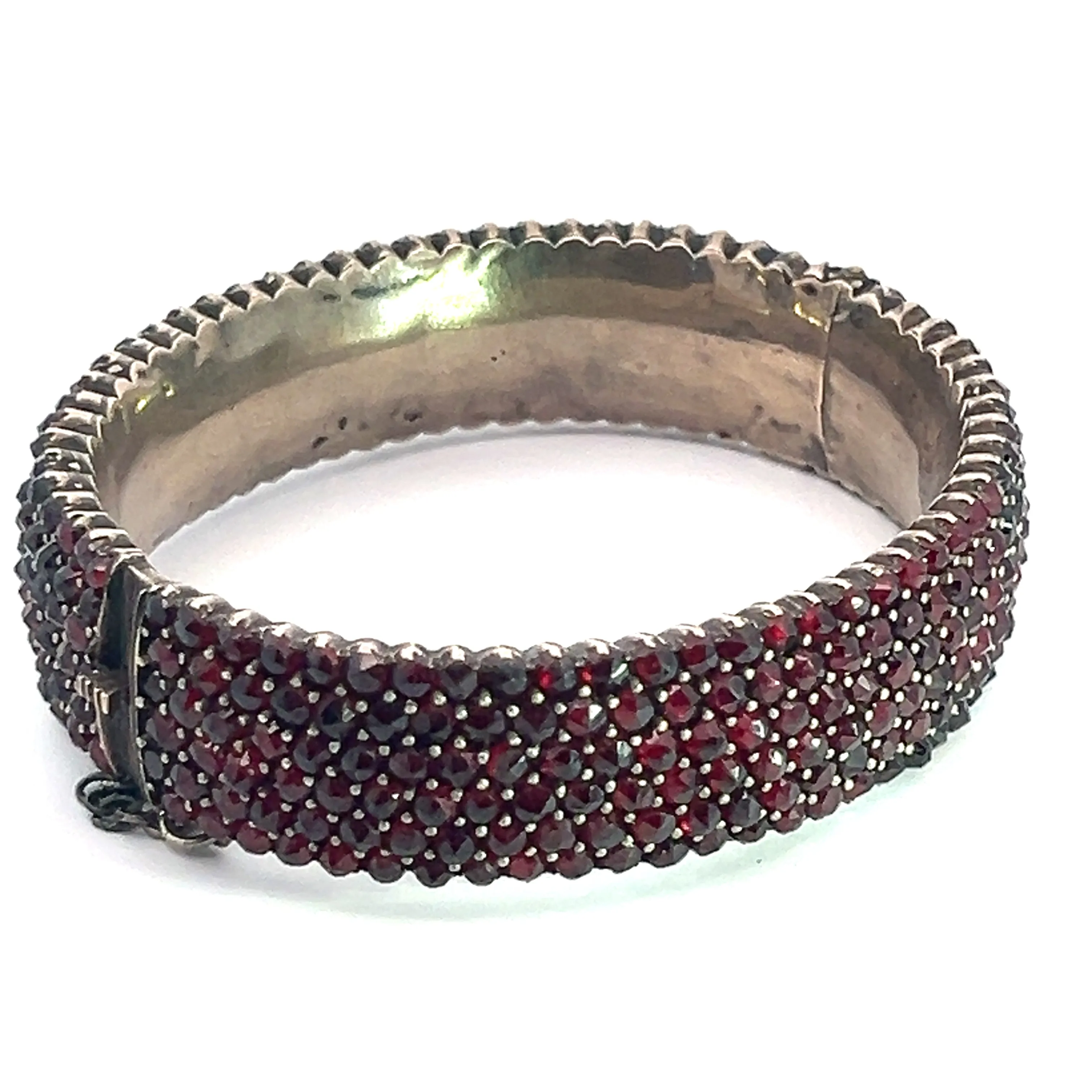 Victorian Vermeil Garnet Bangle Bracelet