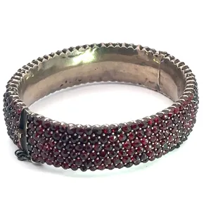 Victorian Vermeil Garnet Bangle Bracelet