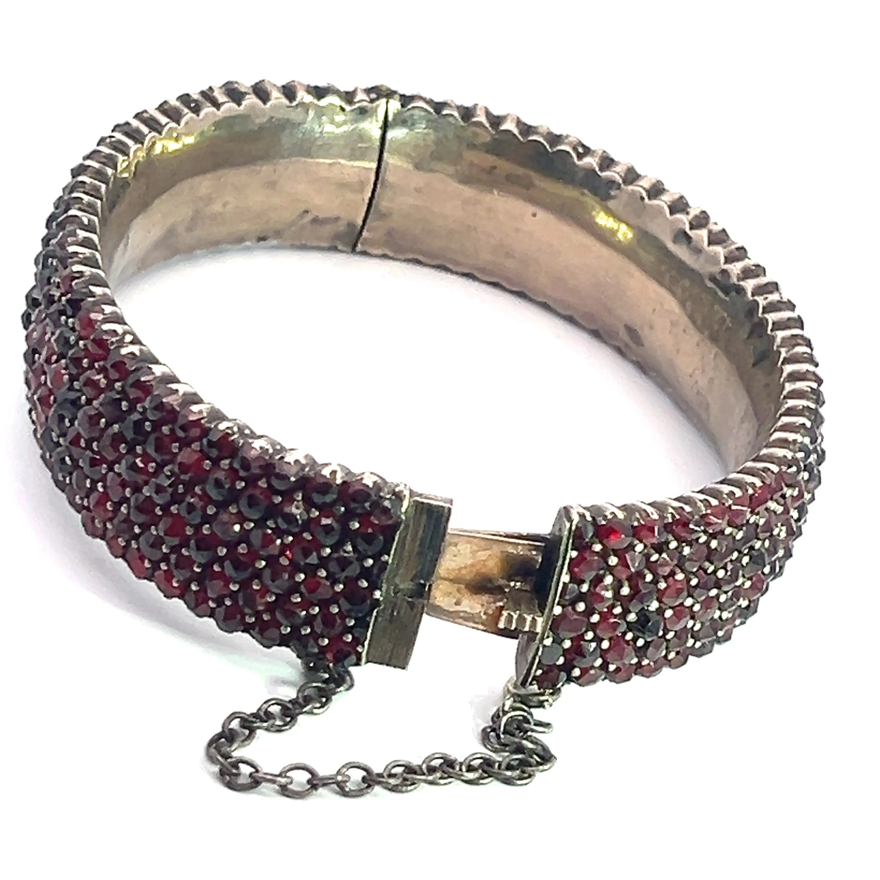 Victorian Vermeil Garnet Bangle Bracelet