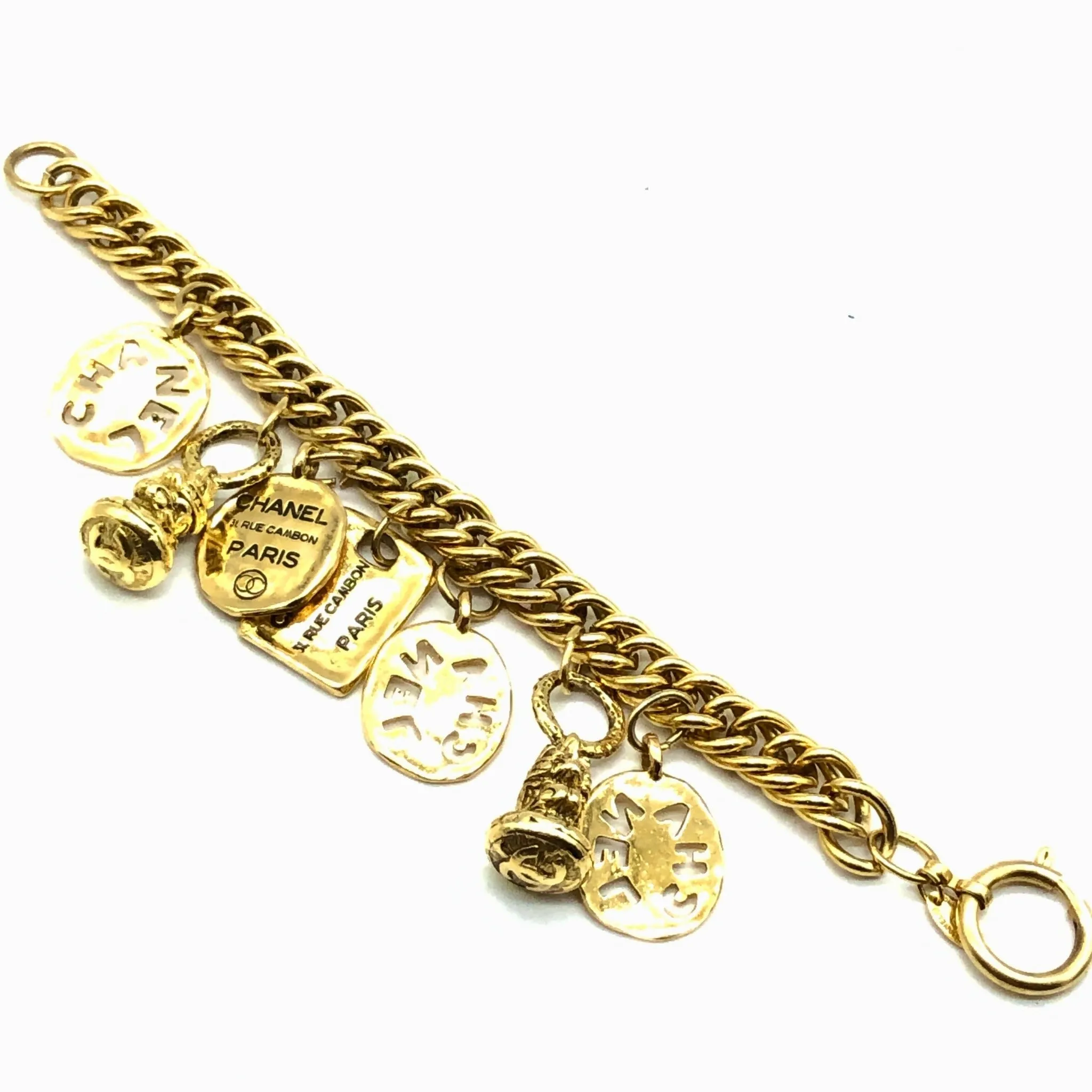 Vintage Chanel Charm Bracelet with Seal Charms