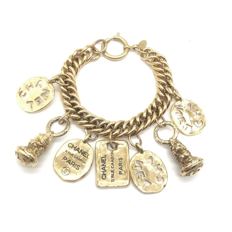 Vintage Chanel Charm Bracelet with Seal Charms