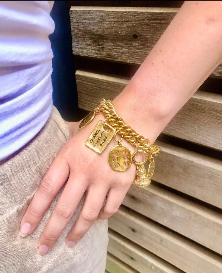 Vintage Chanel Charm Bracelet with Seal Charms