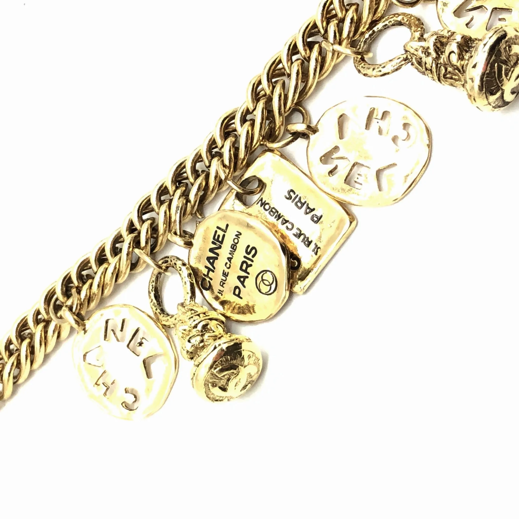 Vintage Chanel Charm Bracelet with Seal Charms