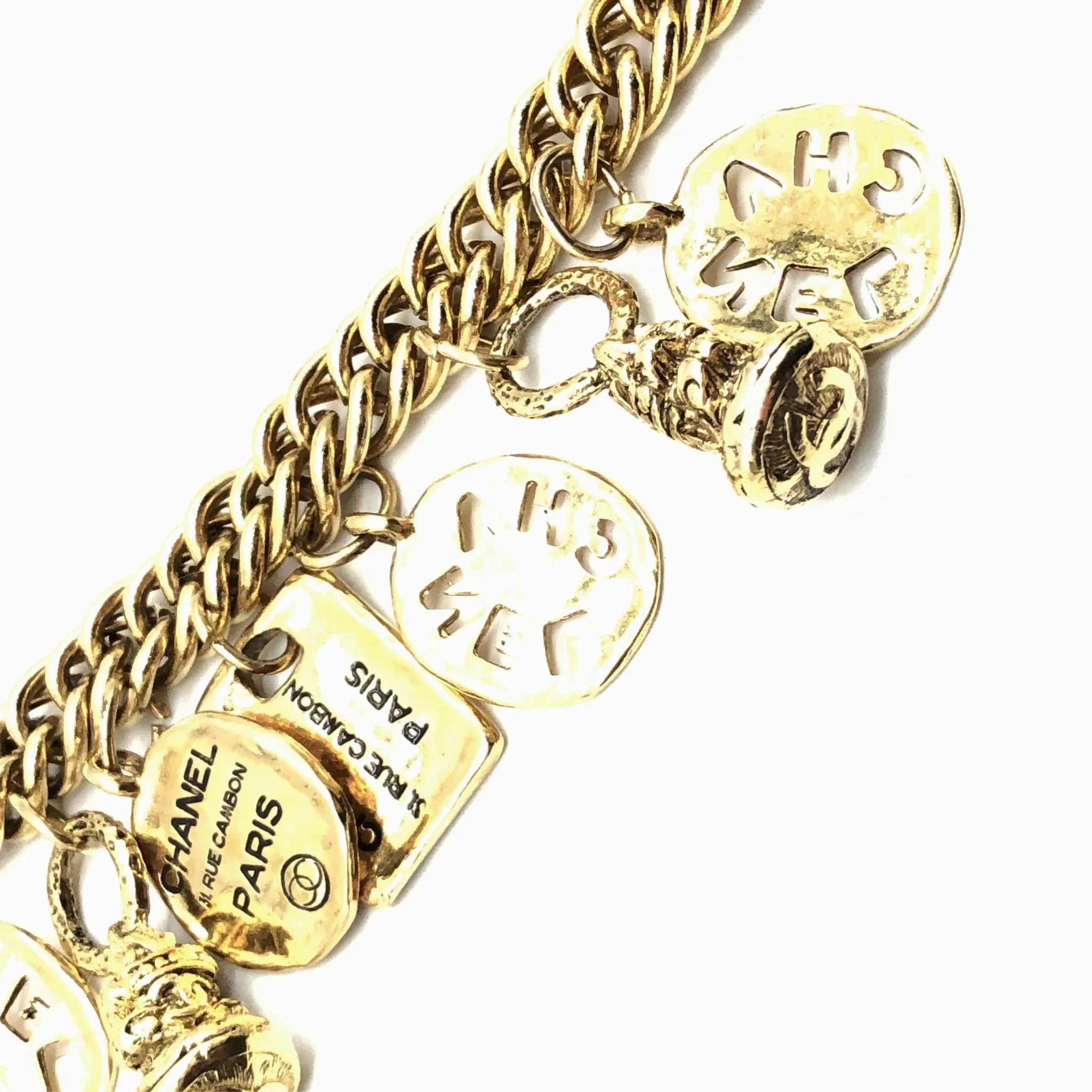 Vintage Chanel Charm Bracelet with Seal Charms