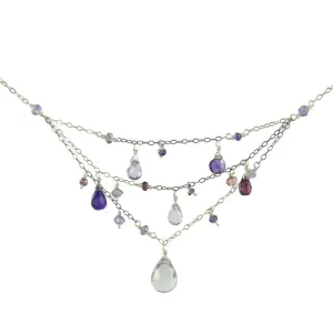 Web of Gems Necklace NO2069 by Vannucci
