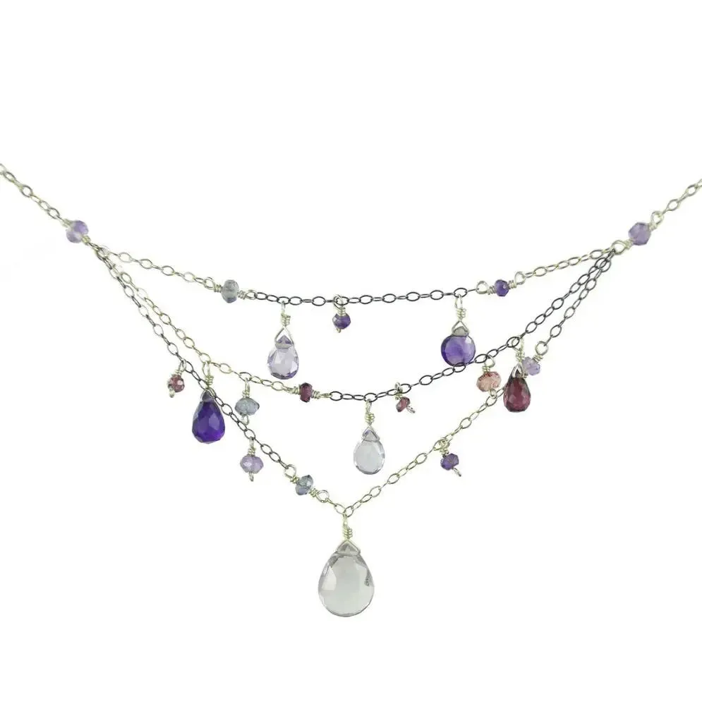 Web of Gems Necklace NO2069 by Vannucci