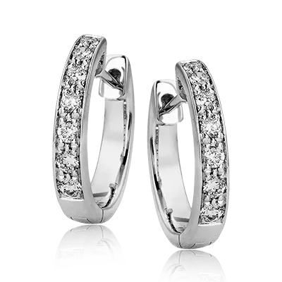 ZE144 Hoop Earring in 14k Gold with Diamonds
