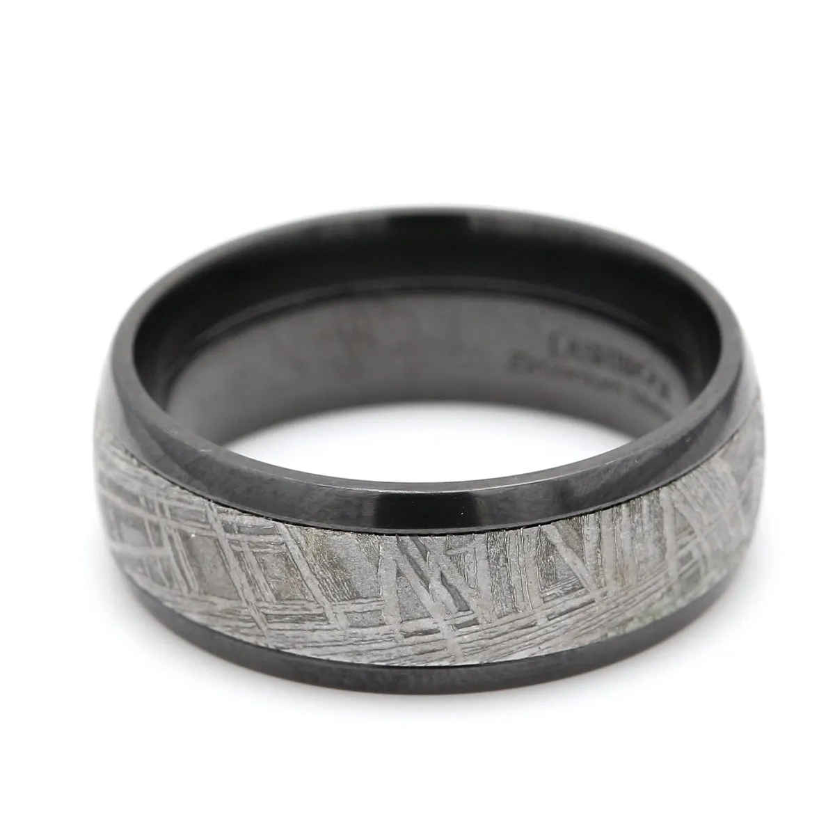 Zirconium & Meteorite Wedding Band