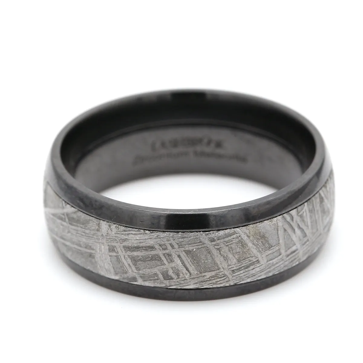 Zirconium & Meteorite Wedding Band